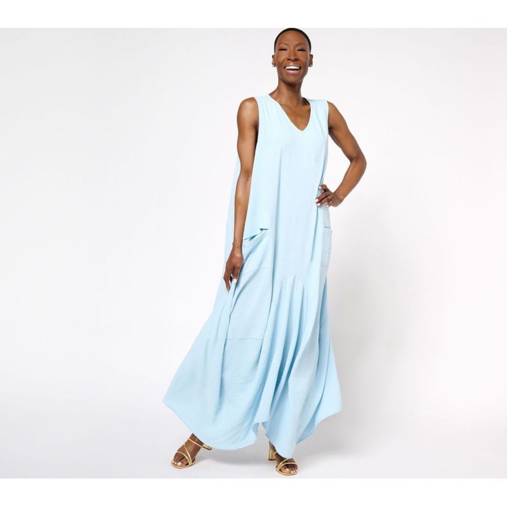 Attitudes By Renee Light Blue Maxi Dress
